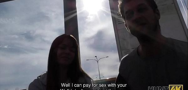  HUNT4K. Tricky guy fucks for cash hot chick who needed accommodation